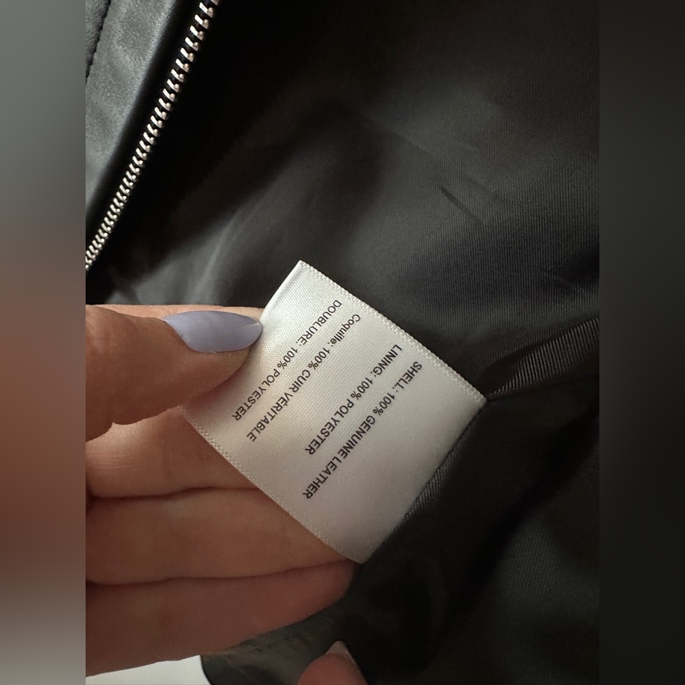 Barney's New York Leather Biker Jacket size M vintage excellent condition - Picture 8 of 12